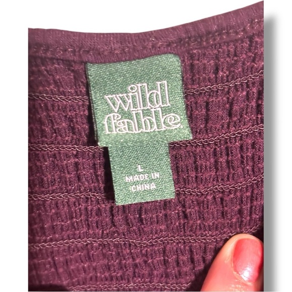 Wild Fable Women's Plum Smocked Rouched Ruffle Sleeve Crop Tank Top - Picture 8 of 16